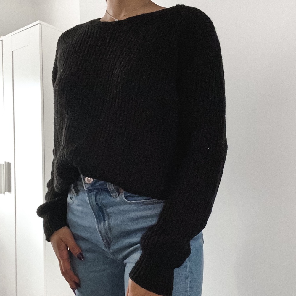 Black crew sweater